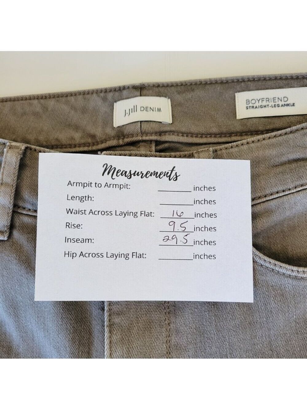 J. Jill Denim Boyfriend Straight Leg Ankle Jeans Gray Women's Size 6 - Picture 13 of 13